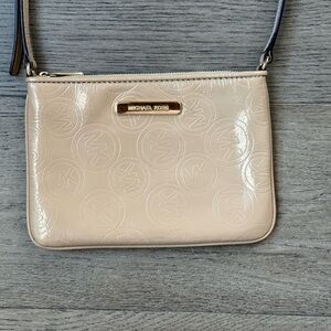 Michael Kors Patent Leather Embossed Signature Crossbody Bag
